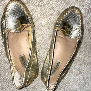 Steve Madden Gold/Sliver Slides.